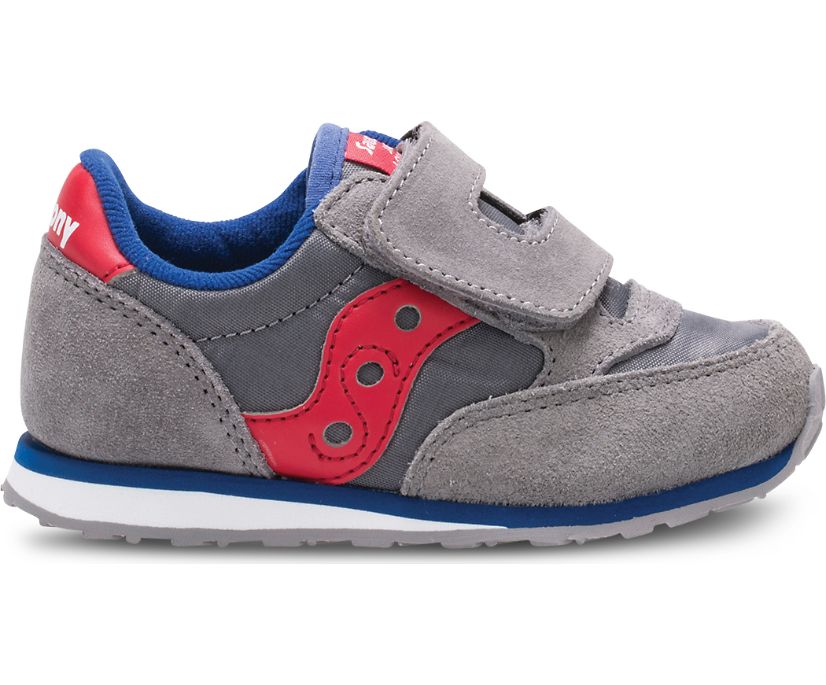 Tenis Saucony Baby Jazz Hook & Loop Niños Grises Rojos | México 720KORI